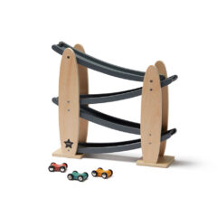 Kid's Concept - Tor samochodowy natural/grey AIDEN - 1000531 - Zabawki drewniane - Kolibelek - sklep dla dzieci