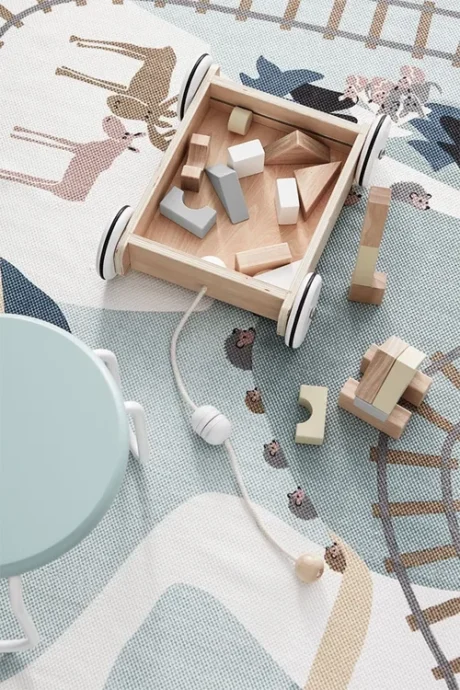 Wózek Kids Concept z drewnianymi klockami