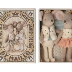 Maileg Myszka Royal twins mice Little sister and brother in box