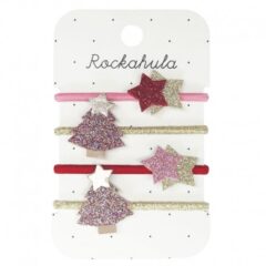 Rockahula Kids 4 gumki do włosów Jolly Glitter Xmas Tree