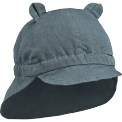 Liewood kapelusz lniany Gorm whale blue