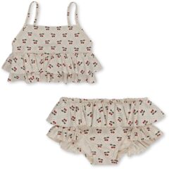 Konges Slojd strój kąpielowy Manuca Frill bikini cherry motif